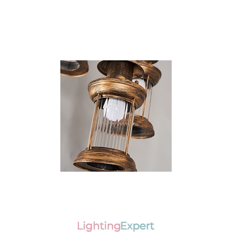 Rustic Lodge Vintage Retro Mini Style Metal Pendant Light