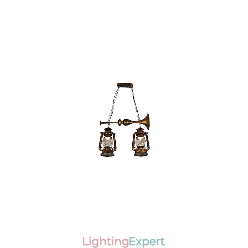 Rustic Lodge Vintage Retro Mini Style Metal Pendant Light