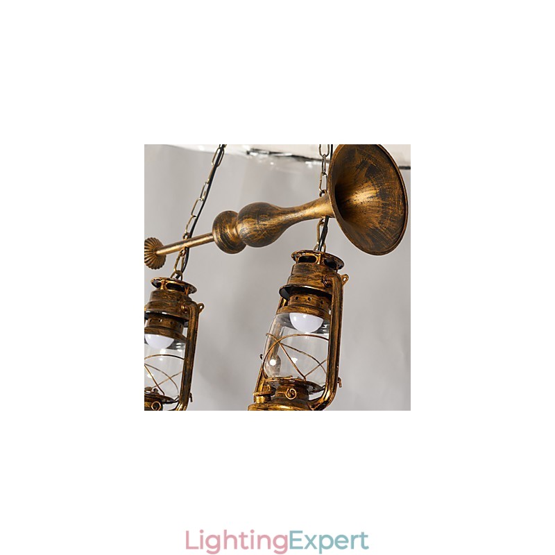 Rustic Lodge Vintage Retro Mini Style Metal Pendant Light