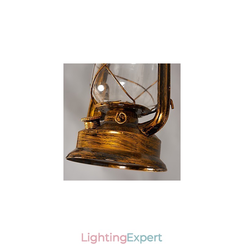 Rustic Lodge Vintage Retro Mini Style Metal Pendant Light