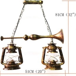 Rustic Lodge Vintage Retro Mini Style Metal Pendant Light