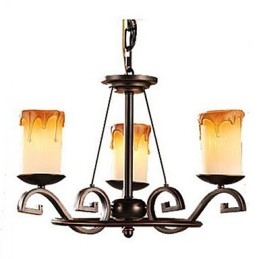 Study The Antique Candle lamp Iron Chandelier
