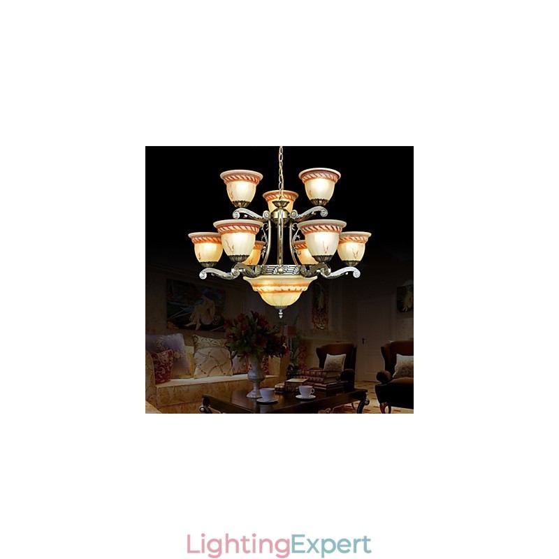 Chandelier Traditional Classic Vintage Retro Metal
