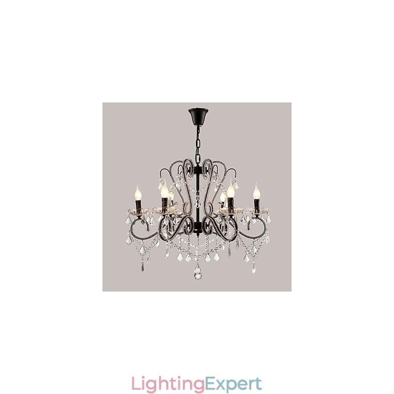 6 Lights Crystal Chandelier Modern Contemporary Traditional Classic Rustic Lodge Vintage Retro