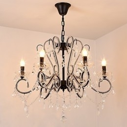 6 Lights Crystal Chandelier Modern Contemporary Traditional Classic Rustic Lodge Vintage Retro