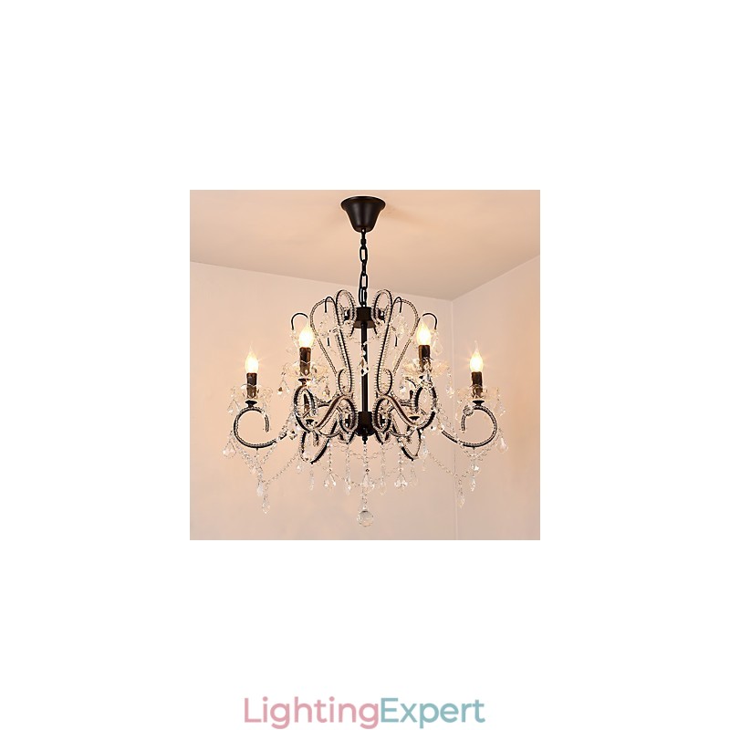 6 Lights Crystal Chandelier Modern Contemporary Traditional Classic Rustic Lodge Vintage Retro