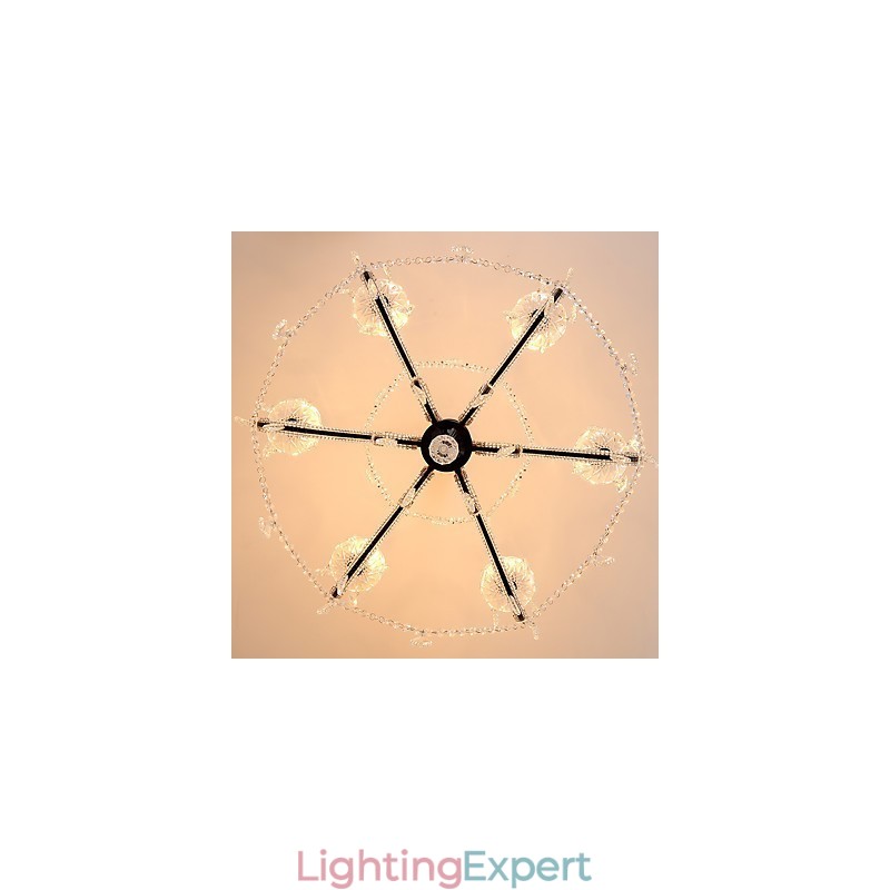 6 Lights Crystal Chandelier Modern Contemporary Traditional Classic Rustic Lodge Vintage Retro