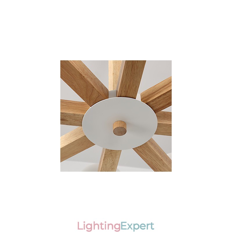 8 Lights Chandelier Modern Contemporary Traditional Classic Vintage Country Wood Feature for Wood