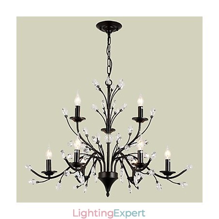 9 Lights Crystal Chandelier Modern Contemporary Traditional Classic Vintage Retro Country Painting Feature 9 Lights Crystal Chandelier Modern Contemporary Traditional Classic Vintage Retro Country Painting Feature
