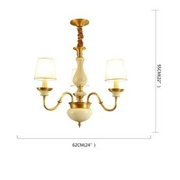 All Copper Chandelier Jade Decorative Chandelier
