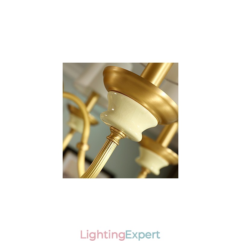 All Copper Chandelier Jade Decorative Chandelier
