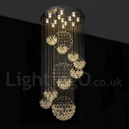 Extra Length 5 Meter Crystal Long Drop Ceiling Pendant Light Modern Chandelier Home Hanging Lighting Chandelier Lamps Fixtures