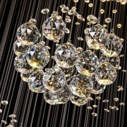 Extra Length 5 Meter Crystal Long Drop Ceiling Pendant Light Modern Chandelier Home Hanging Lighting Chandelier Lamps Fixtures