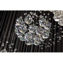 Extra Length 5 Meter Crystal Long Drop Ceiling Pendant Light Modern Chandelier Home Hanging Lighting Chandelier Lamps Fixtures