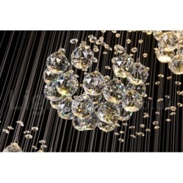 Extra Length 5 Meter Crystal Long Drop Ceiling Pendant Light Modern Chandelier Home Hanging Lighting Chandelier Lamps Fixtures