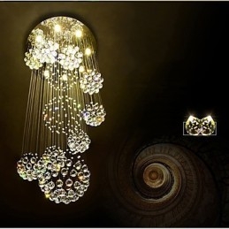 Extra Length 5 Meter Crystal Long Drop Ceiling Pendant Light Modern Chandelier Home Hanging Lighting Chandelier Lamps Fixtures
