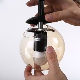 Four Light Post Modern Europe Style Modo Metal Glass Pendant Lamp the Foyer Decorate Industrial Chandelier Lamp