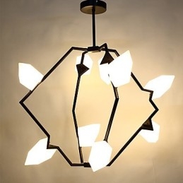 Nine Light Post Modern Metal with Glass Peach Chandelier Lamp the Canteen Decorate Pendant Lamp