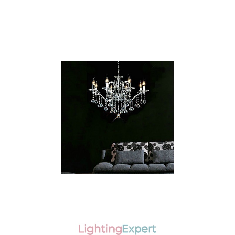 Elegant Crystal Chandelier with 8 Lights