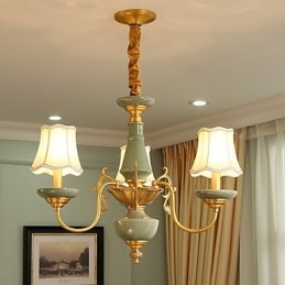 All Copper Chandelier Jade Decorative Chandelier OP0