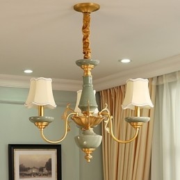 All Copper Chandelier Jade Decorative Chandelier OP0