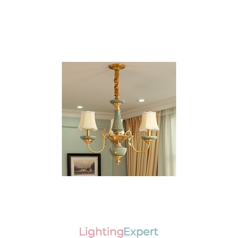 All Copper Chandelier Jade Decorative Chandelier OP0