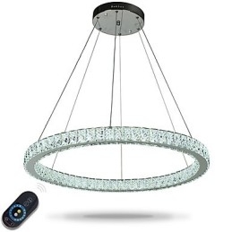 Dimmable Ring Ceiling Pendant Light Modern Chandelier Lighting Indoor Light with Remote Control