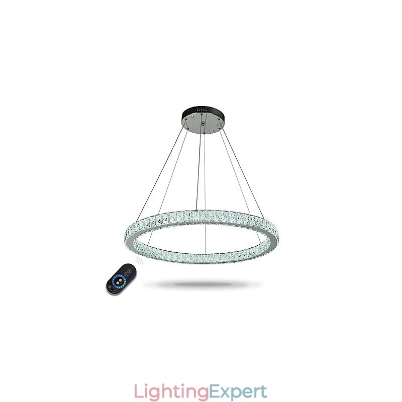 Dimmable Ring Ceiling Pendant Light Modern Chandelier Lighting Indoor Light with Remote Control