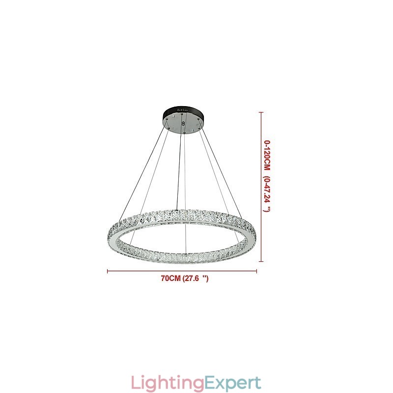 Dimmable Ring Ceiling Pendant Light Modern Chandelier Lighting Indoor Light with Remote Control