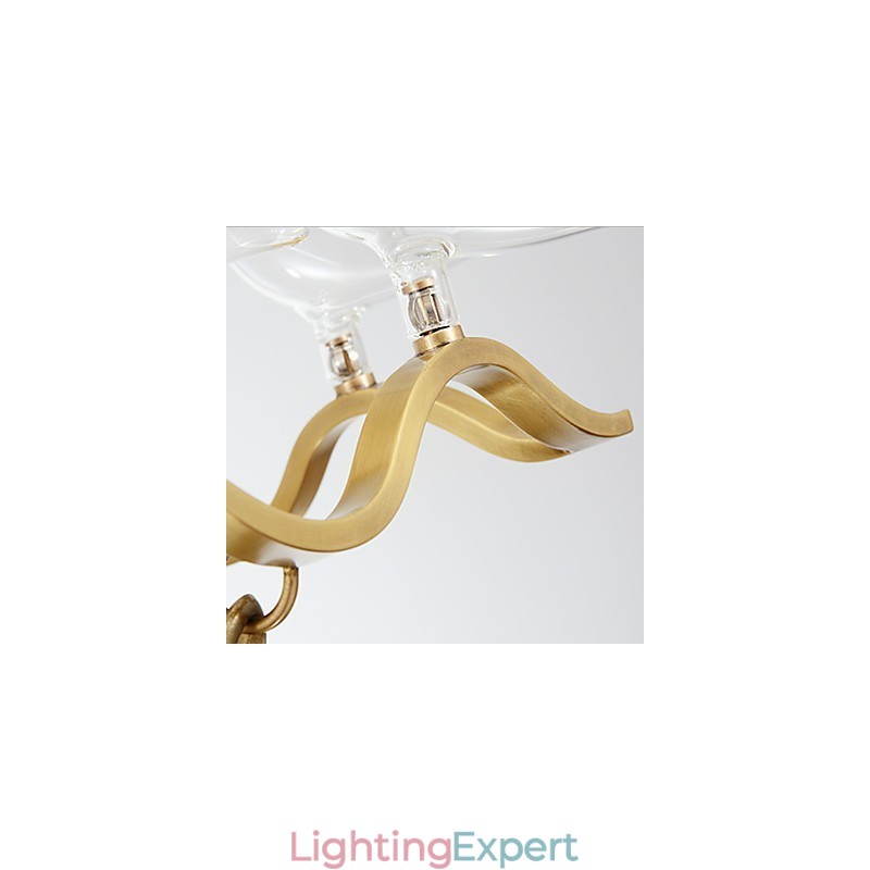 Modern Contemporary Brass Feature for Designers Metal Chandelier