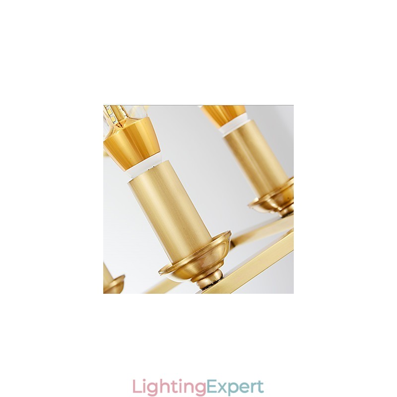 Modern Contemporary Brass Feature for Designers Metal Chandelier