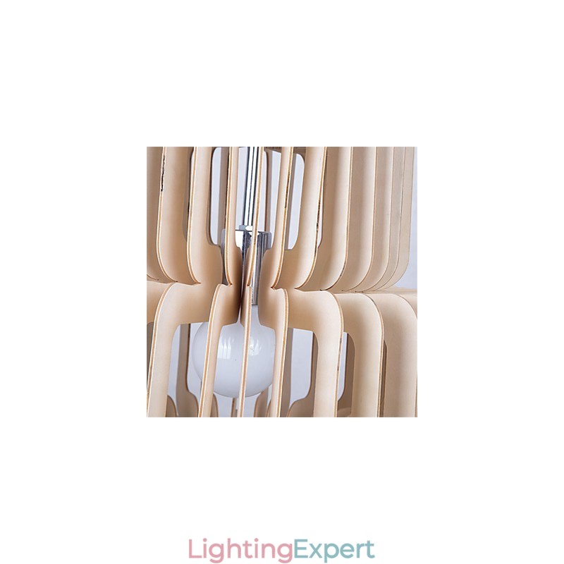 Vintage Three Layer Cake Wood Chandelier