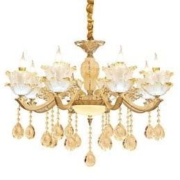 European Style Atmosphere Zinc Alloy Crystal Home Chandelier