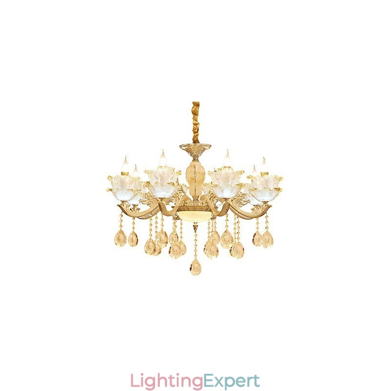 European Style Atmosphere Zinc Alloy Crystal Home Chandelier