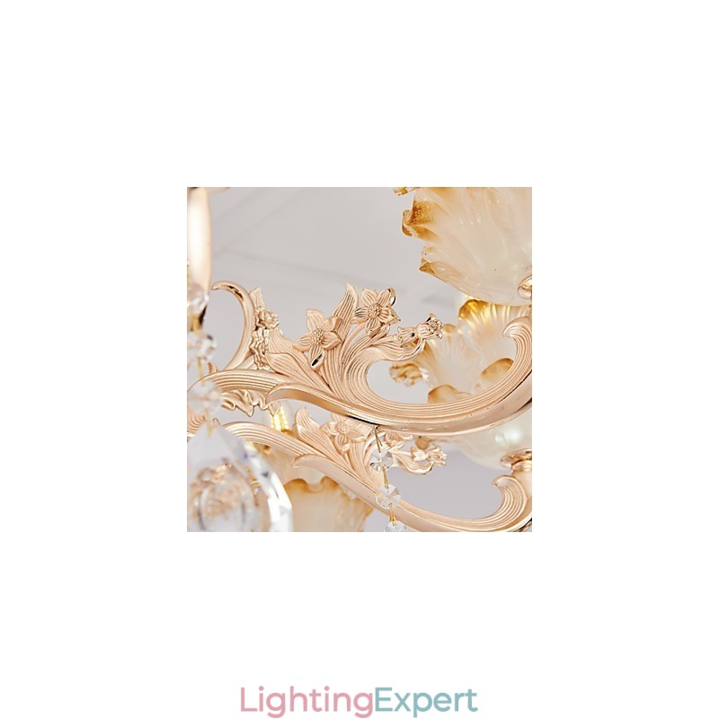 European Style Atmosphere Zinc Alloy Crystal Home Chandelier