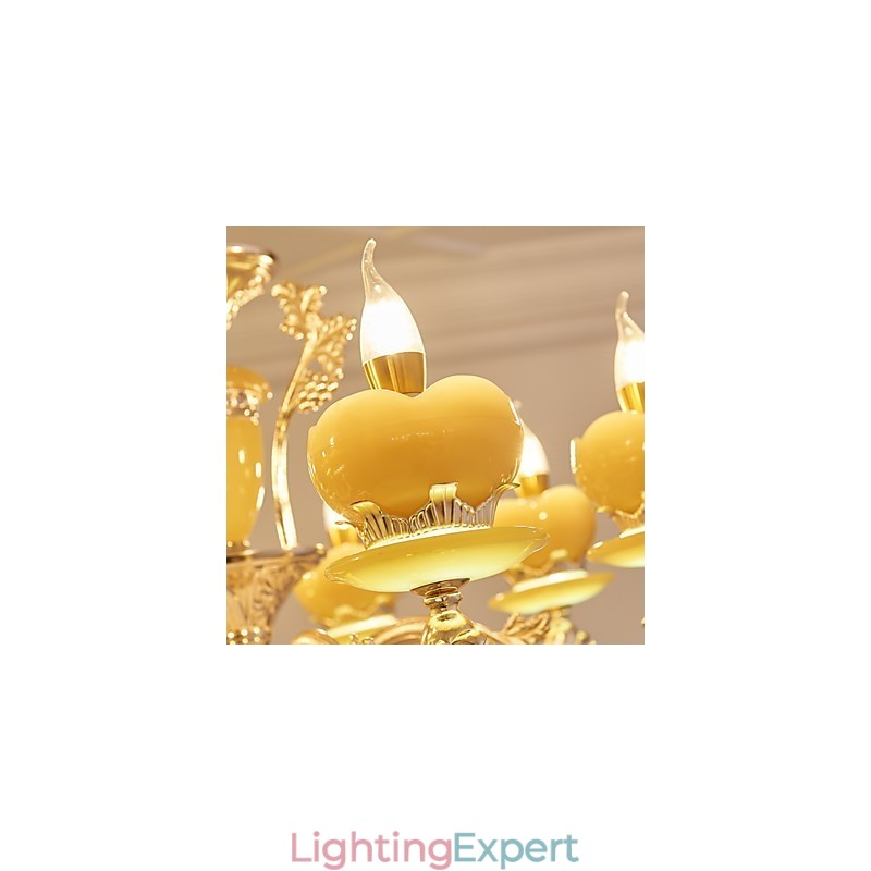 European Style Atmosphere Zinc Alloy Crystal Home Chandelier