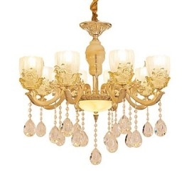 European Style Atmosphere Zinc Alloy Crystal Home Chandelier