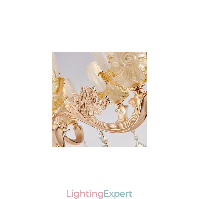 European Style Atmosphere Zinc Alloy Crystal Home Chandelier