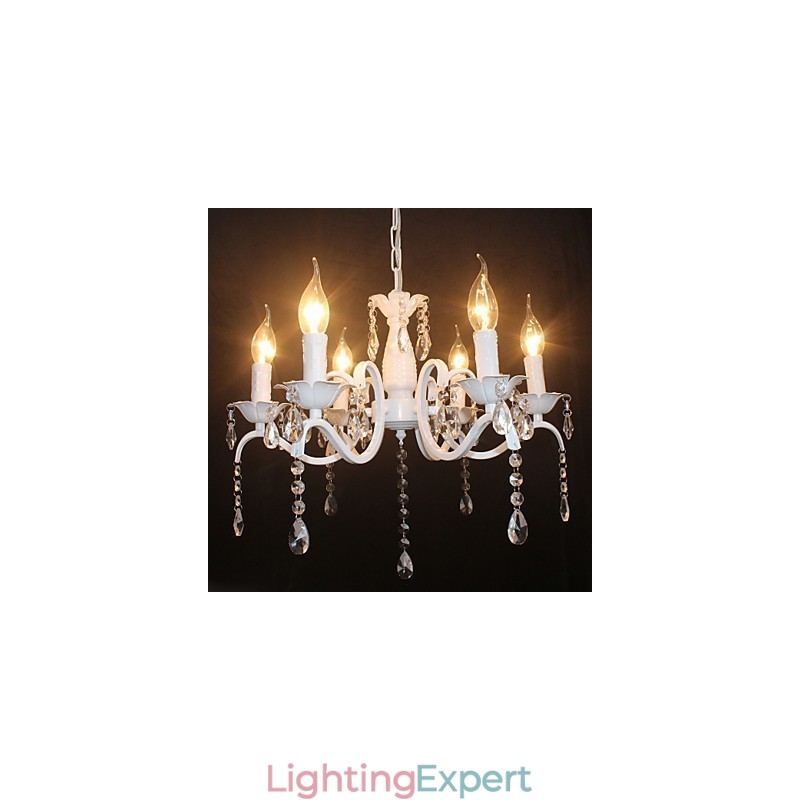 Chandelier Modern Crystal Mini Candle Style Iron Lamp Lamps