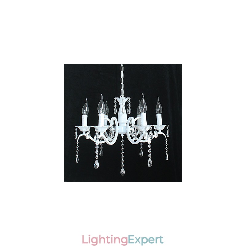 Chandelier Modern Crystal Mini Candle Style Iron Lamp Lamps