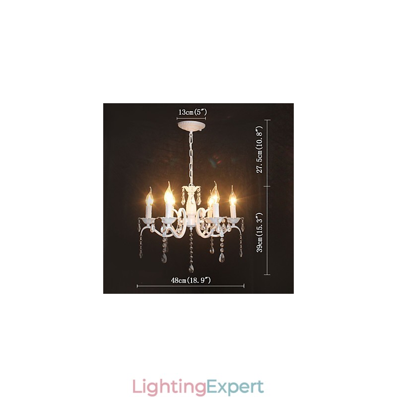 Chandelier Modern Crystal Mini Candle Style Iron Lamp Lamps