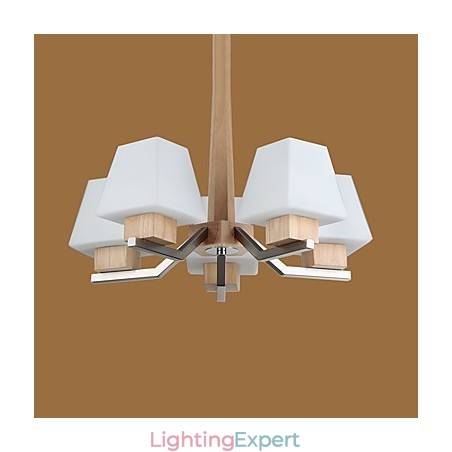 Modern Contemporary Electroplated Feature for Wood Bamboo Chandelier Modern Contemporary Electroplated Feature for Wood Bamboo Chandelier
