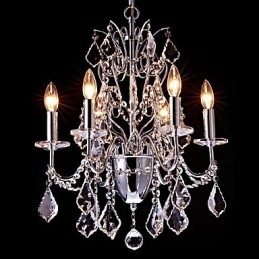 Modern Contemporary Traditional Classic Country Chrome Feature for Crystal Metal Chandelier