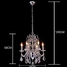 Modern Contemporary Traditional Classic Country Chrome Feature for Crystal Metal Chandelier