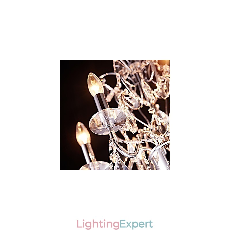 Modern Contemporary Traditional Classic Country Chrome Feature for Crystal Metal Chandelier