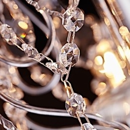 Modern Contemporary Traditional Classic Country Chrome Feature for Crystal Metal Chandelier