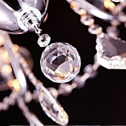 Modern Contemporary Traditional Classic Country Chrome Feature for Crystal Metal Chandelier