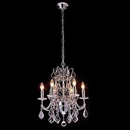 Modern Contemporary Traditional Classic Country Chrome Feature for Crystal Metal Chandelier