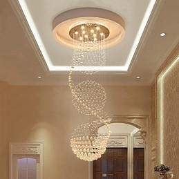 10 Light 2.5 Meter Length Long Drop Rain Drop Teardrop Modern Crystal Ceiling Chandelier Indoor Pendant Light
