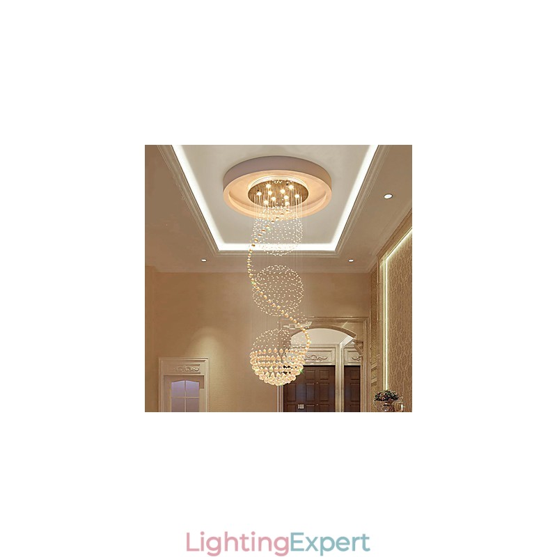 10 Light 2.5 Meter Length Long Drop Rain Drop Teardrop Modern Crystal Ceiling Chandelier Indoor Pendant Light